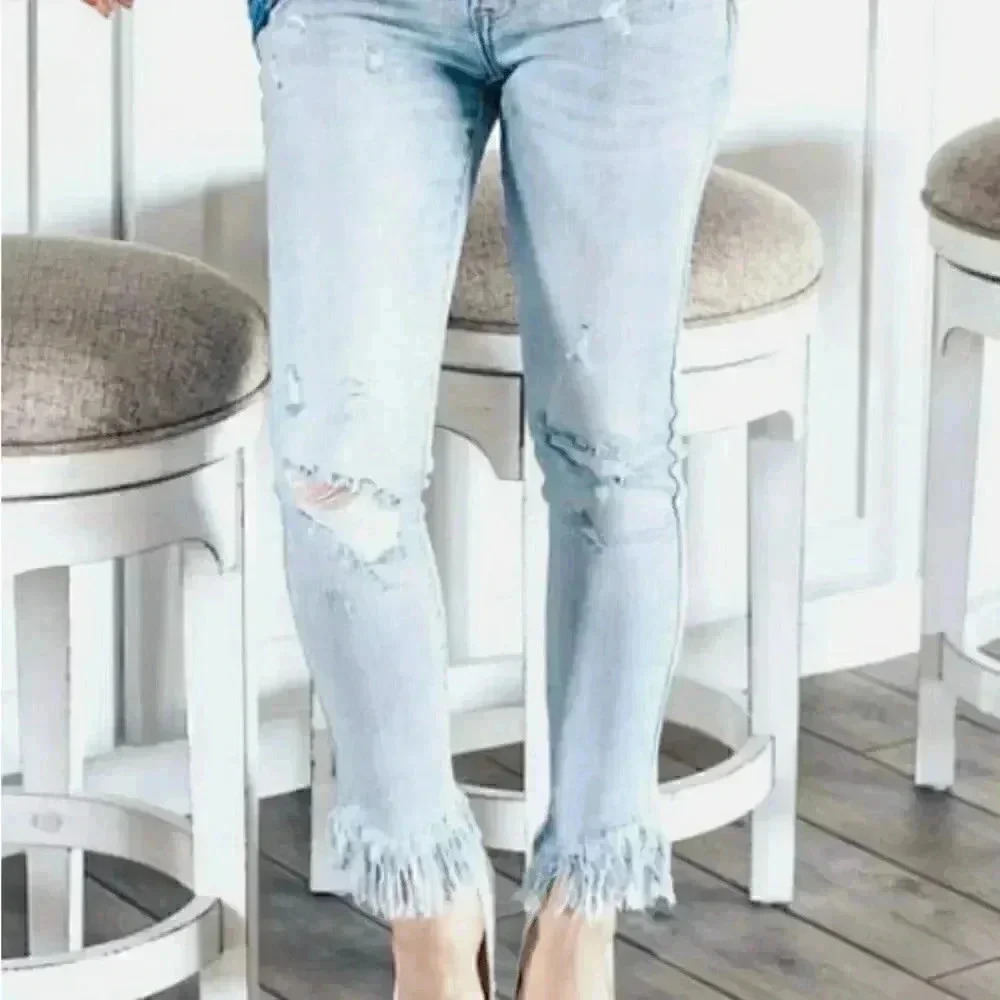 7 for All Mankind Josefina Skinny Boyfriend Jeans Size 27 - Picture 10 of 10